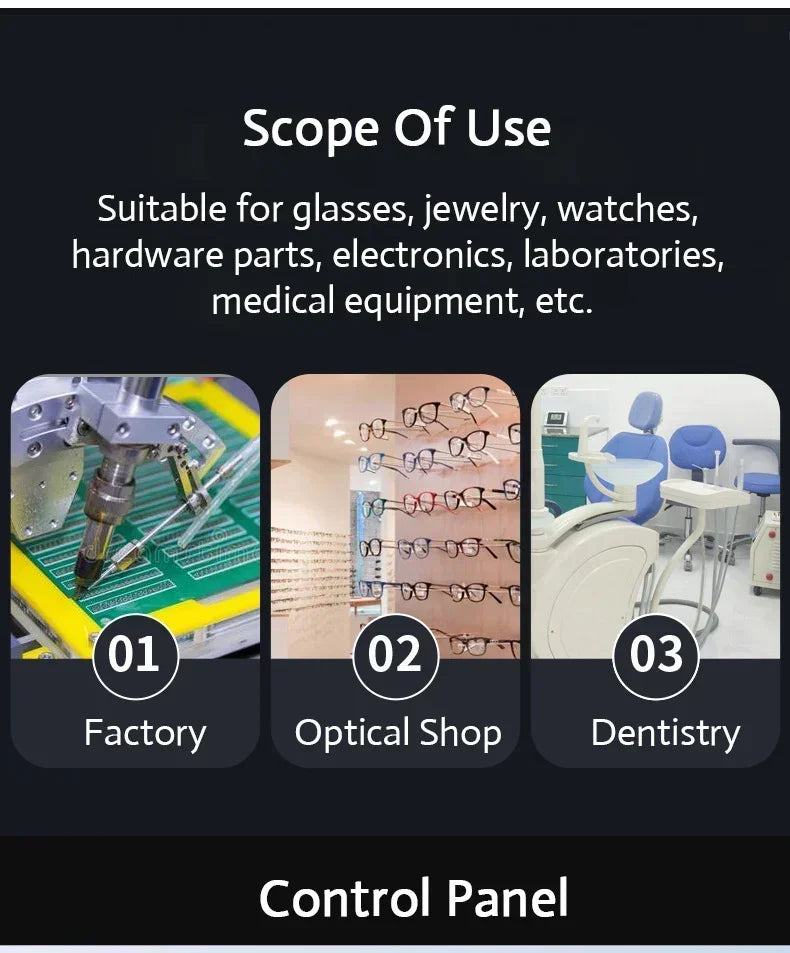 30/50W Ultrasonic Cleaner Sonicator Bath 40Khz Degas for Watches Contact Lens Glasses Denture Teeth Electric Bath for Jewelry EU
