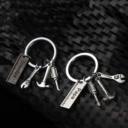 Dad Letters Dad Letters Keychains Hammer Screwdriver Dad Letters Keyring Papa Wrench Father's Day Pendant Handbag Decor