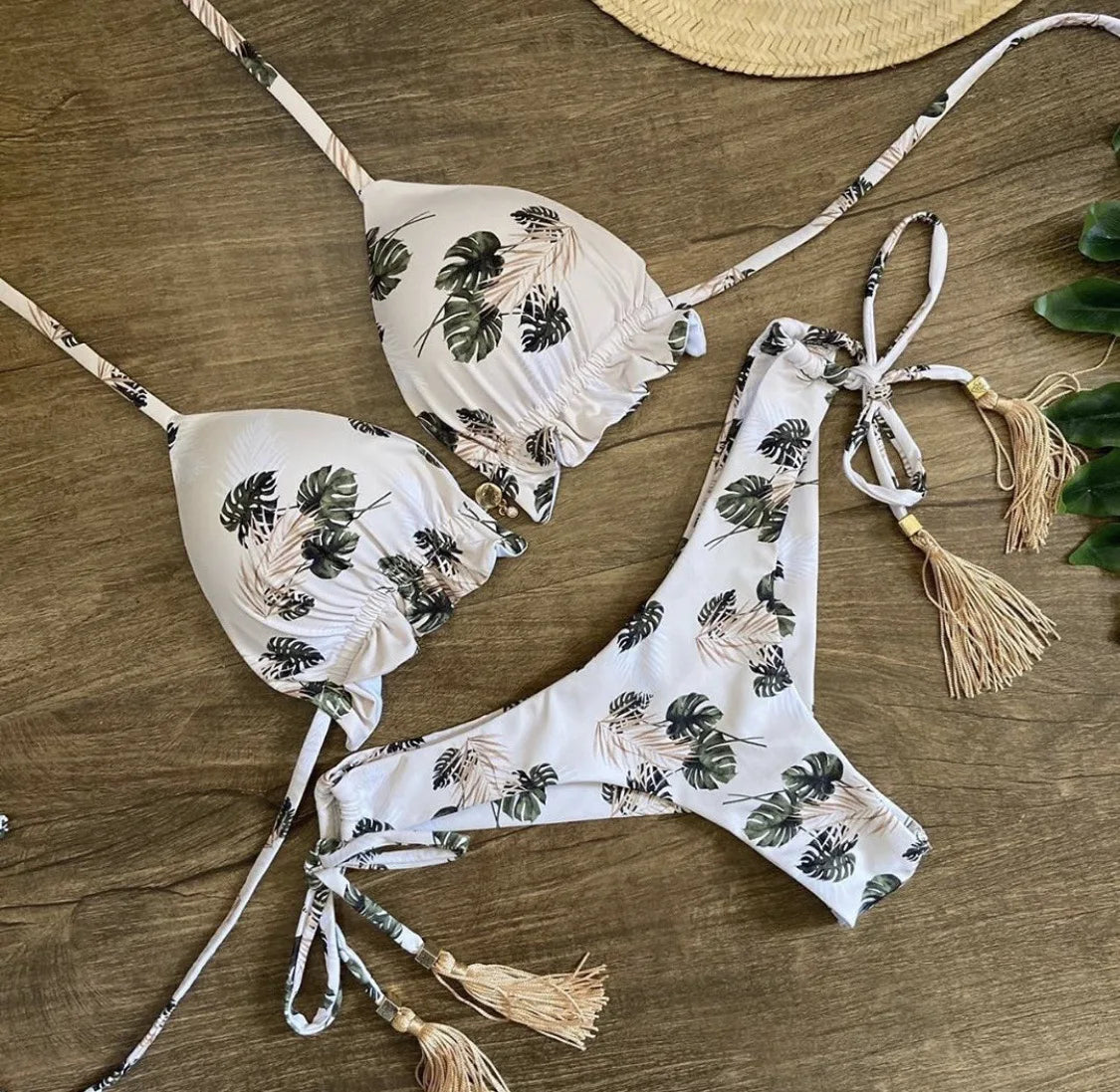 Women's Printed Bikini Beach Holiday Trio