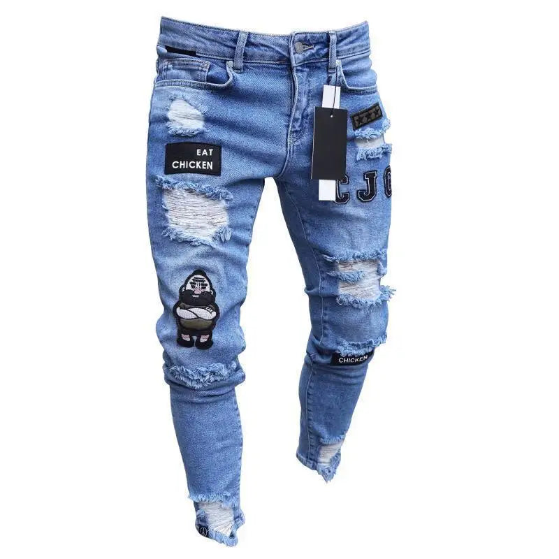 Skinny Fit Hip Hop Denim Jeans