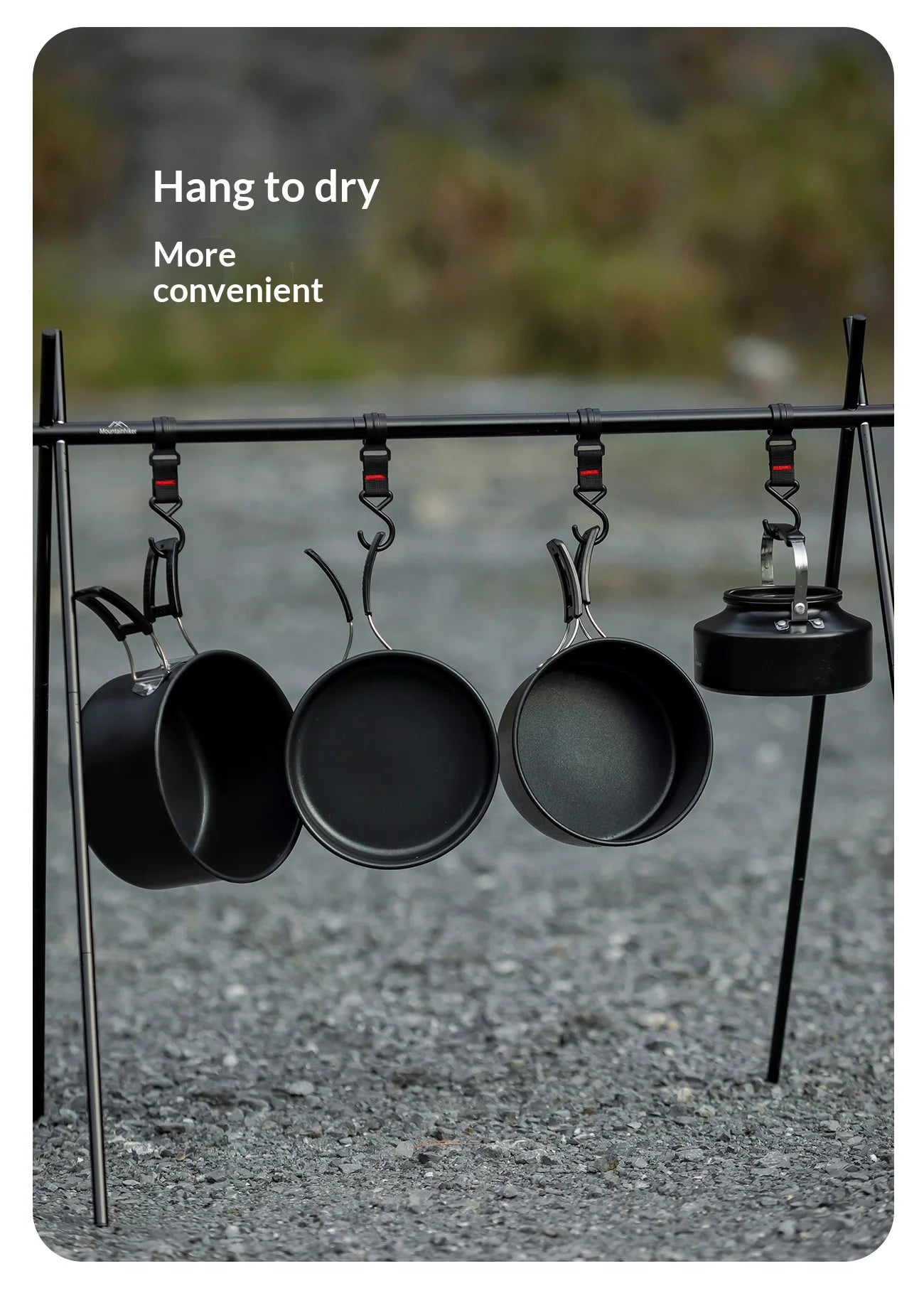 All-in-one camping cooking kit | Portable cookware suitable for backpacking trips, perfect for family camping trips.