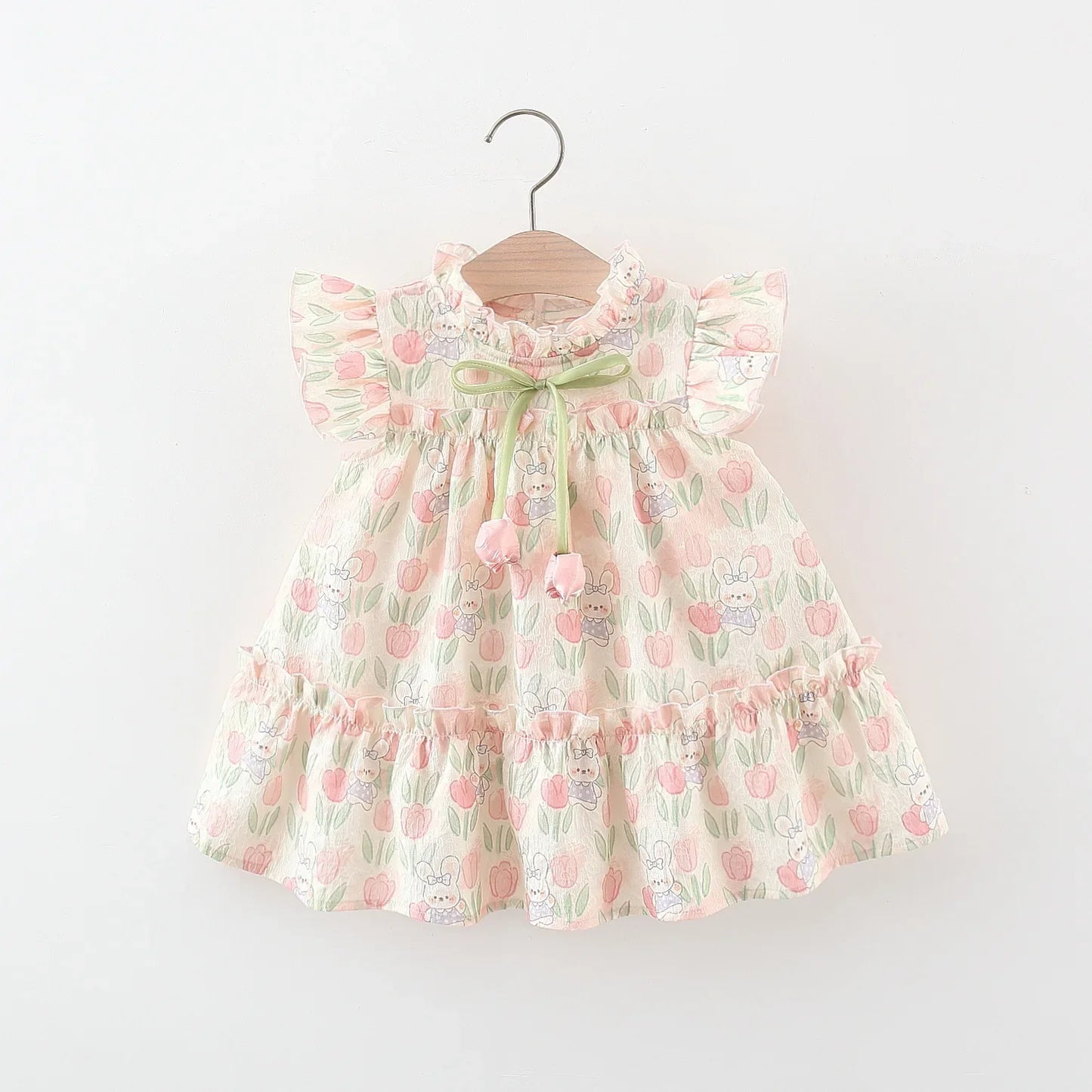 Summer New Baby Girl Dress Sweet Tulip Children'S Sleeveless Clothes (9 Months -4 Years Old)