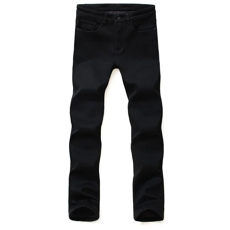 Stretch Black Biker Denim Jeans