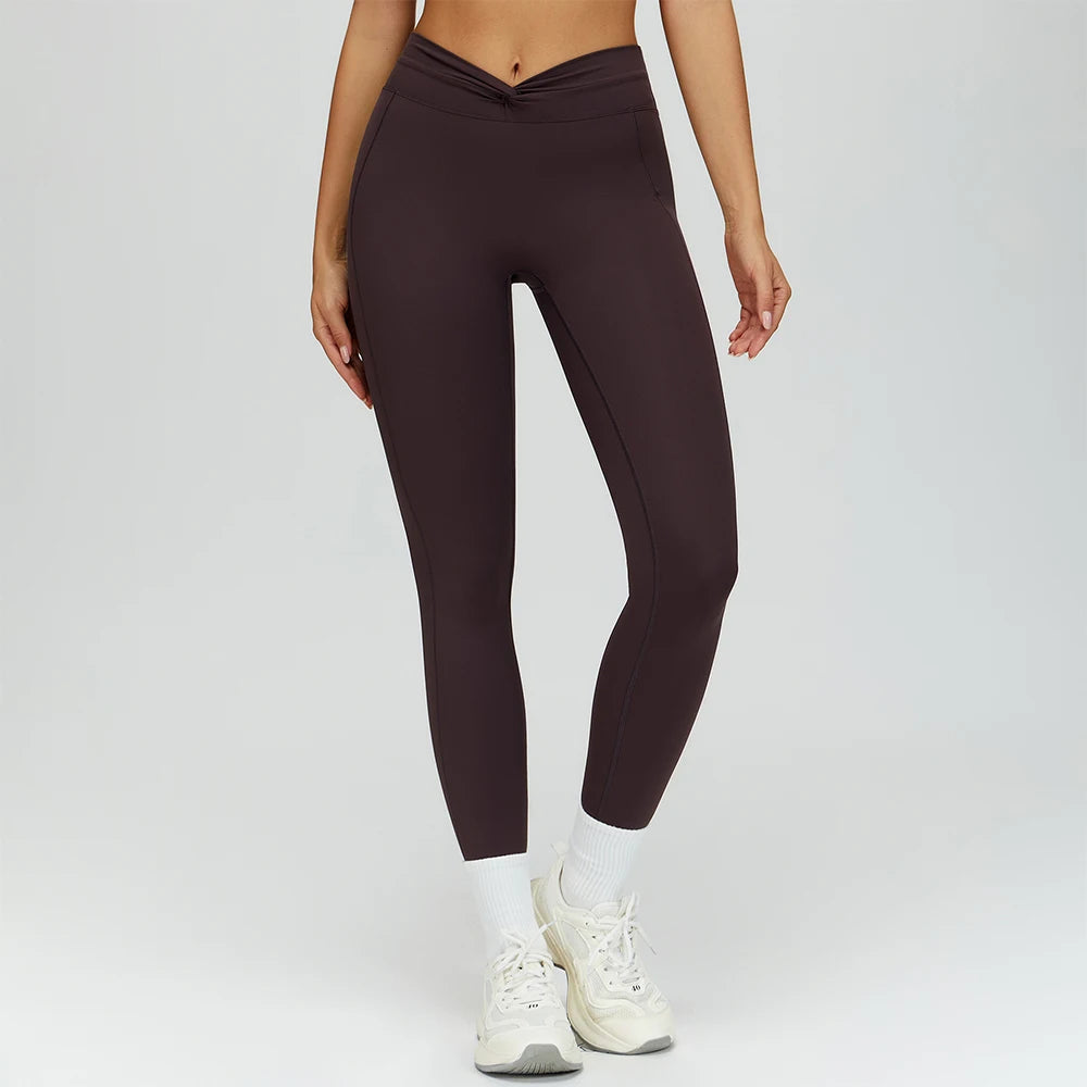 Sporty Leggings Women High Elastic Yoga Leggings Fitness Pants Butt Lifting Tights Tummy Control Squat Proof Workout Tights