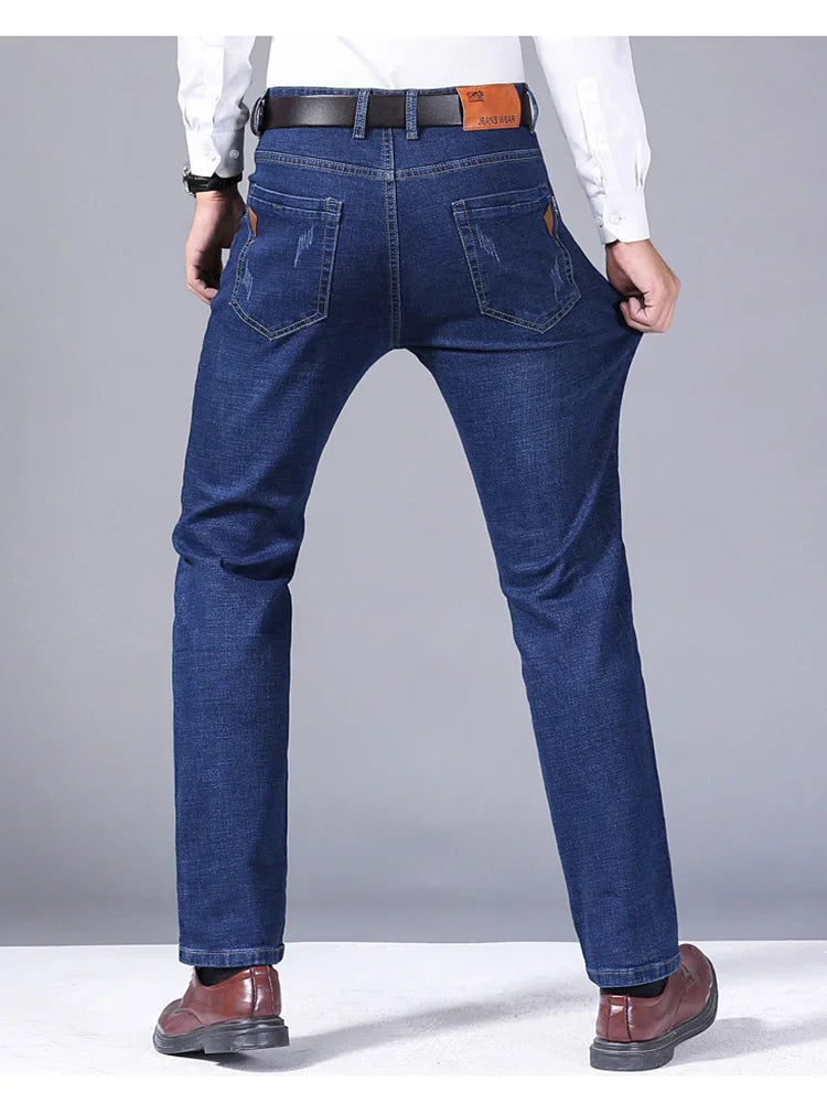 Slim Fit Straight Denim Trousers