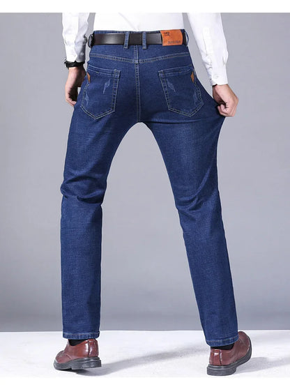 Slim Fit Straight Denim Trousers