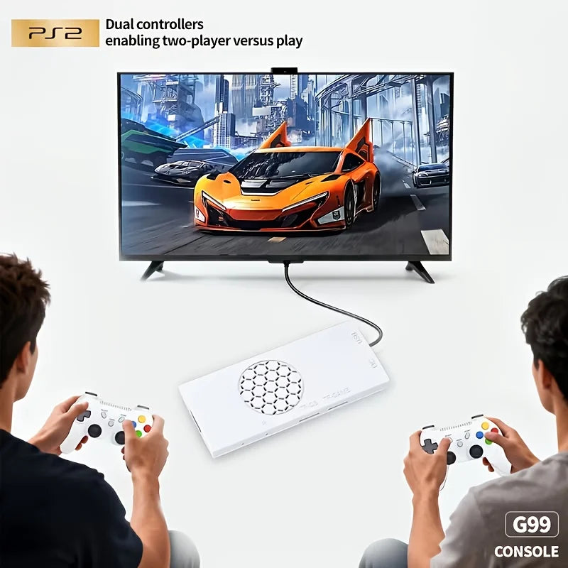 G99 Plug & Play TV Game Console – 4K, Dual Controllers