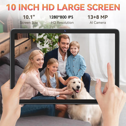 New 10.1 Inch Android 15 Tablet PC 12GB RAM 512GB ROM WiFi Bluetooth 7000mAh Battery HD Touch Screen With Free BT Keyboard CASE