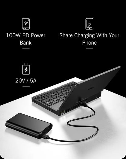 New 2025 version! GPD Pocket 4 8.8-inch AMD Ryzen AI 9 HX 370/8840U 64GB RAM 2TB NVMe Mini Laptop Computer for business