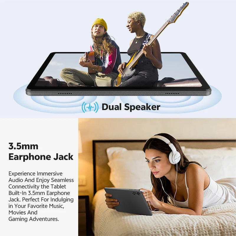 SVITOO Android 16 Tablet 2025 10.1 Inch Unisoc T7250 20GB RAM 128GB ROM 6 Hours Battery WiFi 5 GPS With Keyboard Mouse Case