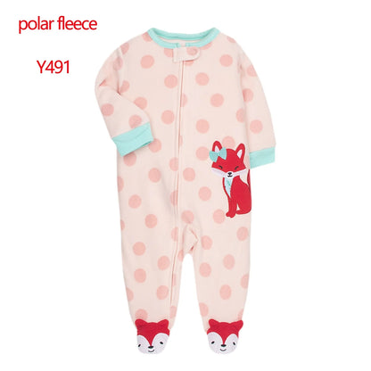 Newborn Infant Baby Boy Girl Romper Spring Autumn Polar Fleece Long-Sleeve Jumpsuit Warm Toddler Baby Clothes For a 0-12 Months