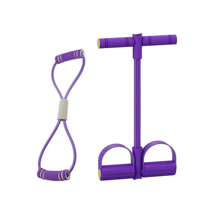 6-Tube Resistance Bands Set with Foam TPE Yoga Pedal Puller Sport At Home Shoulder Opening 8-Line Tension Rope Fitness Equipment