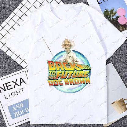 Mens Clothing  Doc Brown Back To The Future Back To The Future 1.21 Gigawatts Fun Tops Tee T Shirt Loose Tops T-Shirt