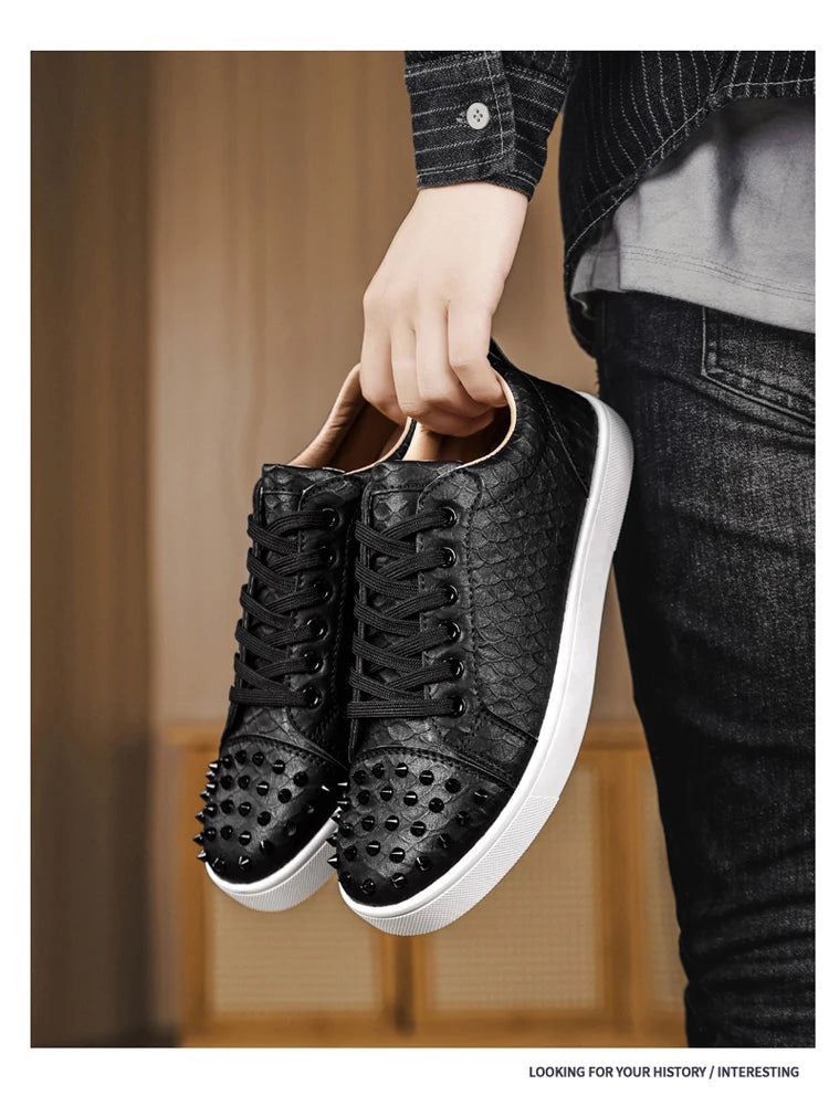 Comfortable Breathable Studded Sneakers for Men Women Casual Sports Shoes Fashion Lightweight Walking Shoes