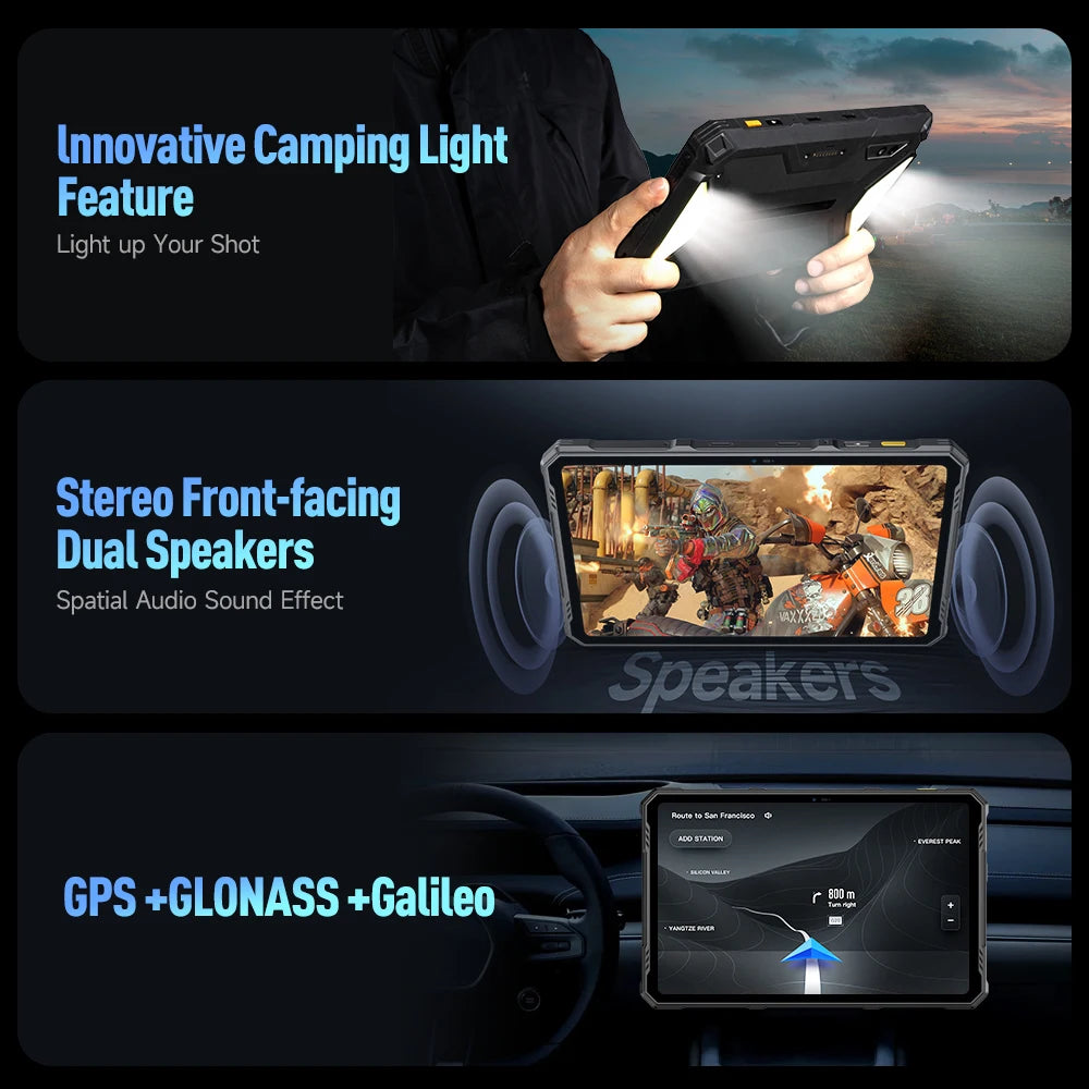 Ulefone Armor Pad 3 Pro Rugged Tablet 33280 mAh MediaTek MT8788 16GB RAM(8+8) 256GB ROM 50MP 10.36"2K Android