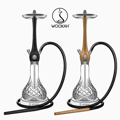 Wookah Hookah Shisha Set High Quality Wooden Large Hookah with Glass Bottle Single Pipe