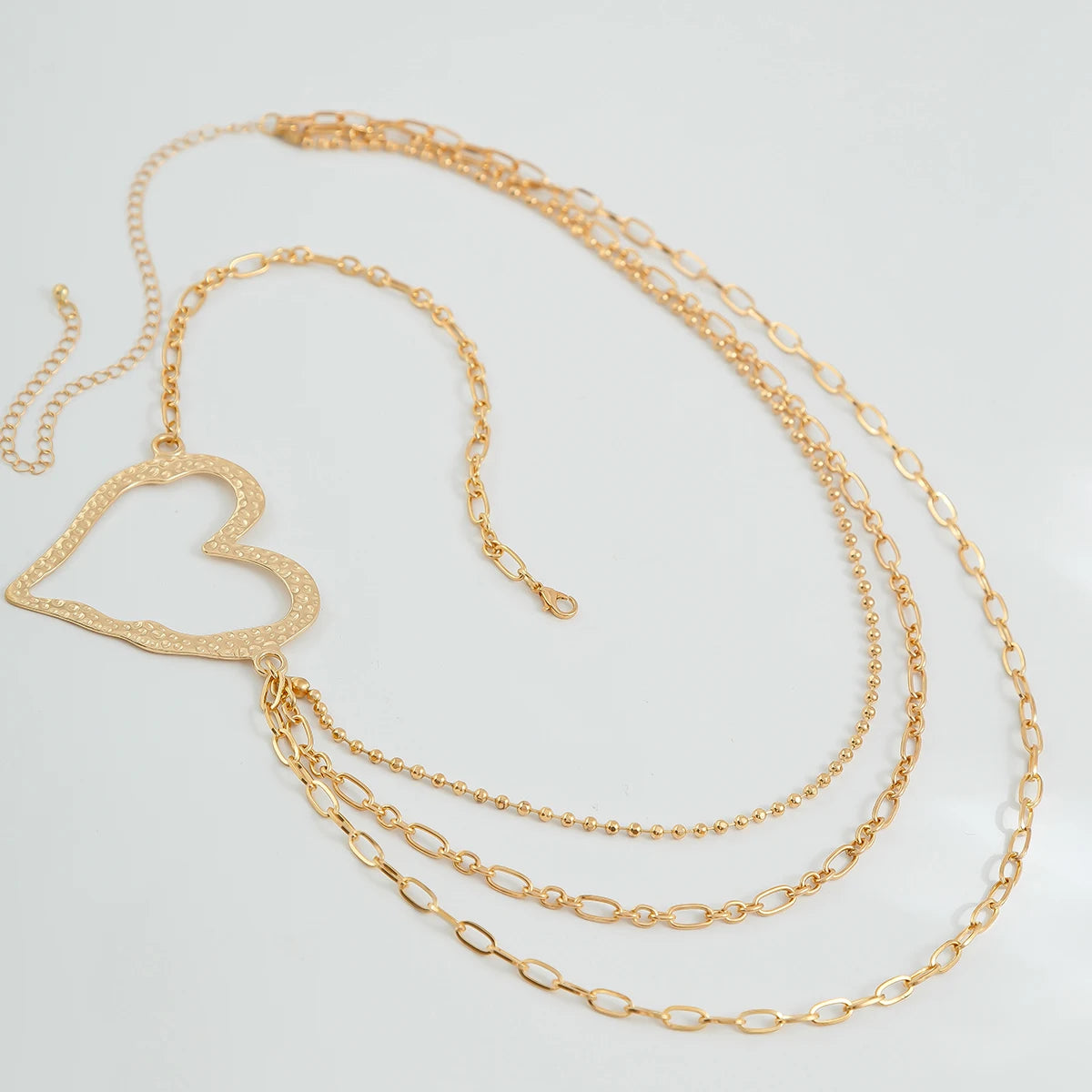 IngeSight.Z Classic Metal Multilayer Belly Chains For Women Hollow Gold Color Love Heart Beach Bikini Waist Body Chain Jewelry