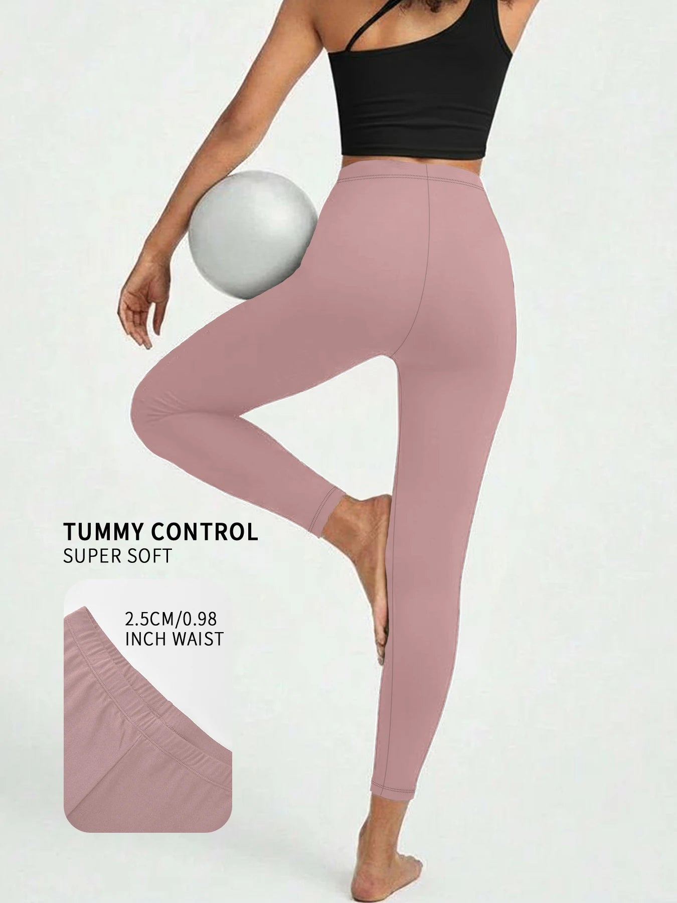 Women's Low Rise Workout Leggings - Super Soft High Elastic Tights for Yoga Running Training Daily Life
