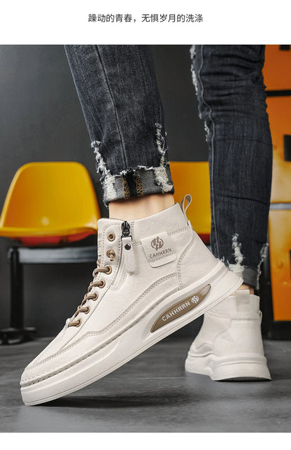 Male Sneakers High-top Loafers Skateboard Sports and Leisure Shoes for Men Men's Sneakers Non-Slip Soft and Comfortable New