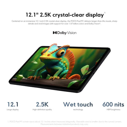 Global Version POCO Pad M1 Snapdragon 7s Gen 4 12.1" 2.5K Crystal-clear Display 33W Fast Charging 12000mAh Battery