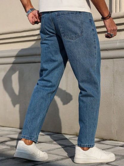 Classic Loose Fit Blue Denim Jeans