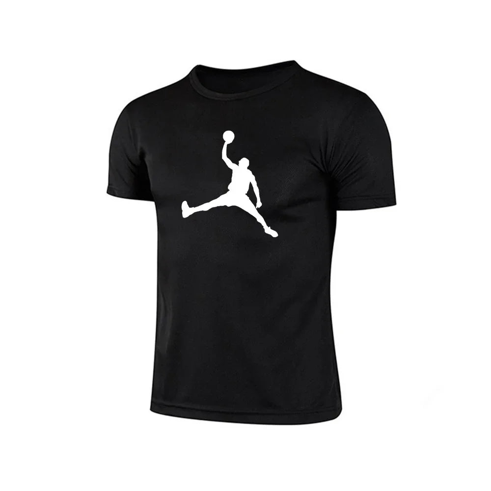 2024 New Men's T-shirt Checked Printed Oversized Loose Men's Top Holiday Casual Clothing Running Short-sleeved T-shirts