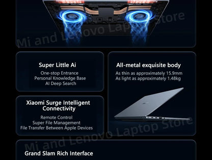 Xiaomi REDMI Book Pro 14 2026 Ultra5-338H/Ultra X7-358H 32GB+1TB 14inch 2.8K 120Hz Screen Blue