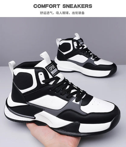 Modern Classic: Men's Lightweight Walking Sneakers with Enhanced Flexibility