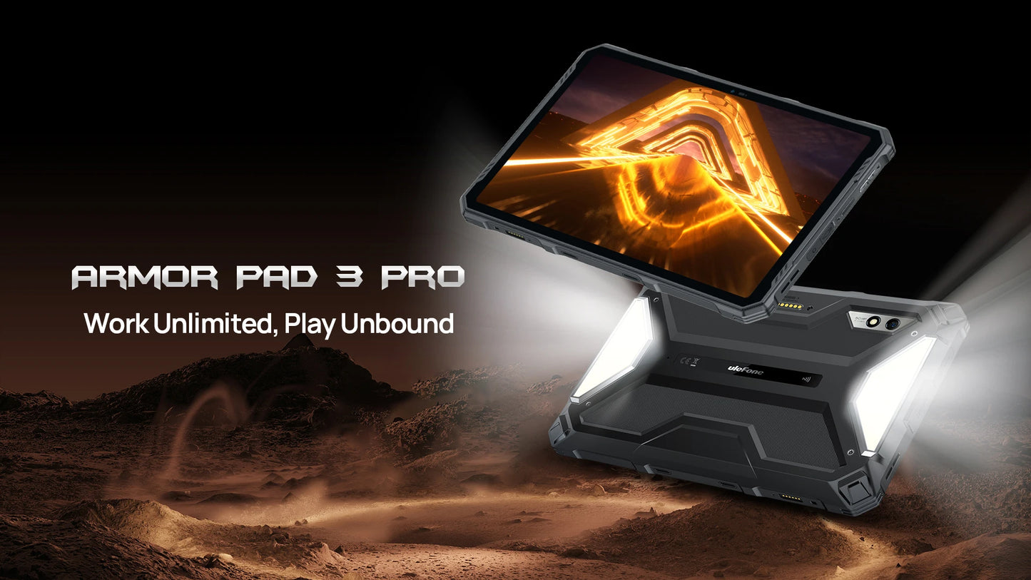 Ulefone Armor Pad 3 Pro Rugged Tablet 33280 mAh MediaTek MT8788 16GB RAM(8+8) 256GB ROM 50MP 10.36"2K Android