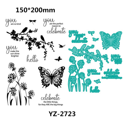 Just Married Celebrae You Father's Day Patriotic Heroes Cutting Dies Clear Stamps Scrapbooking New 2025 Frame Card Craft