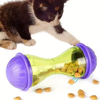 Interactive Pet Feeder Cat Toy Ball Food Rolling Leakage Dispenser Cat Food Feeder Playing Training Funny Toys Cat Pet Supplies