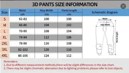 2026 Year New 3D Printed Mesh Breathable Fashionable European and American Style Adult and Children's Casual Sports Pants