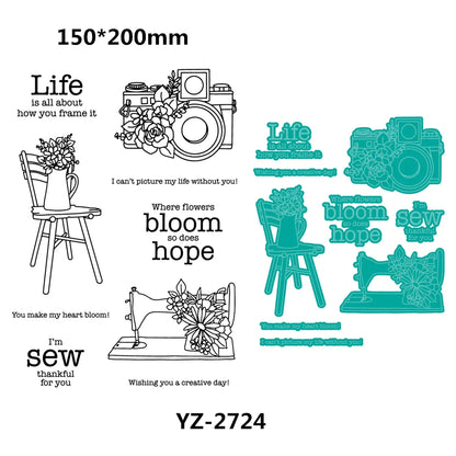 Just Married Celebrae You Father's Day Patriotic Heroes Cutting Dies Clear Stamps Scrapbooking New 2025 Frame Card Craft