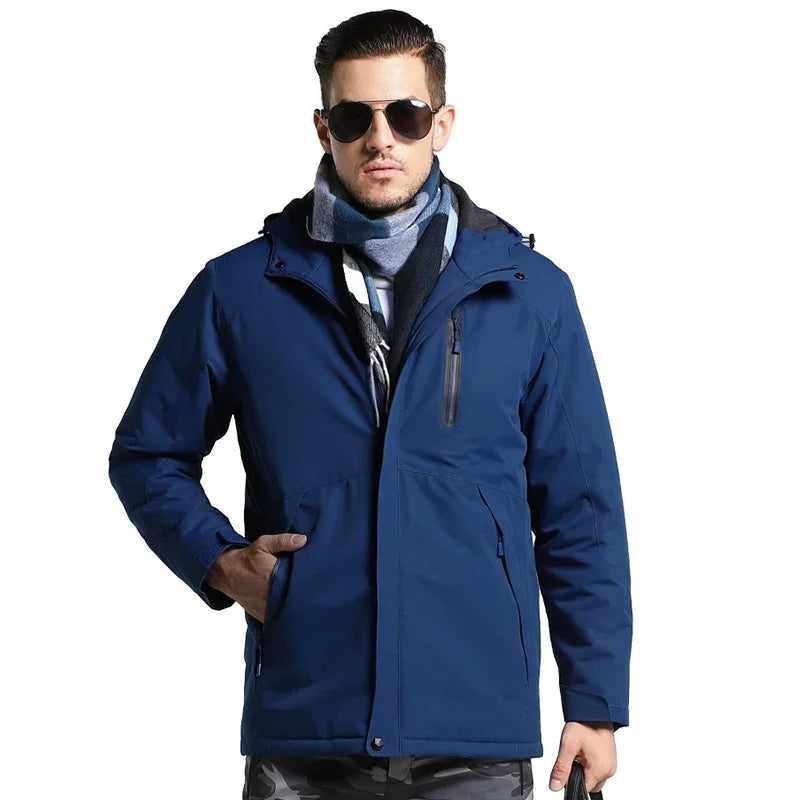 Smart Heated Jacket Waterproof Men 3 Areas Heated Vest For Women Winter Outdoor Sports Coat Warm Heating Coat Motorcycle Jacket
