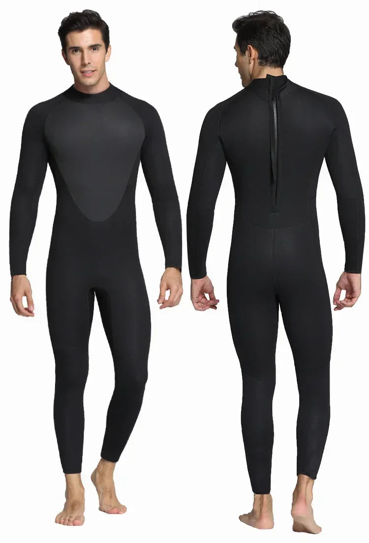 Scuba Diving Suit for Men, 5mm Neoprene Wetsuit Winter Swimsuit, One-Piece Design, Blind Seam,Back Zipper