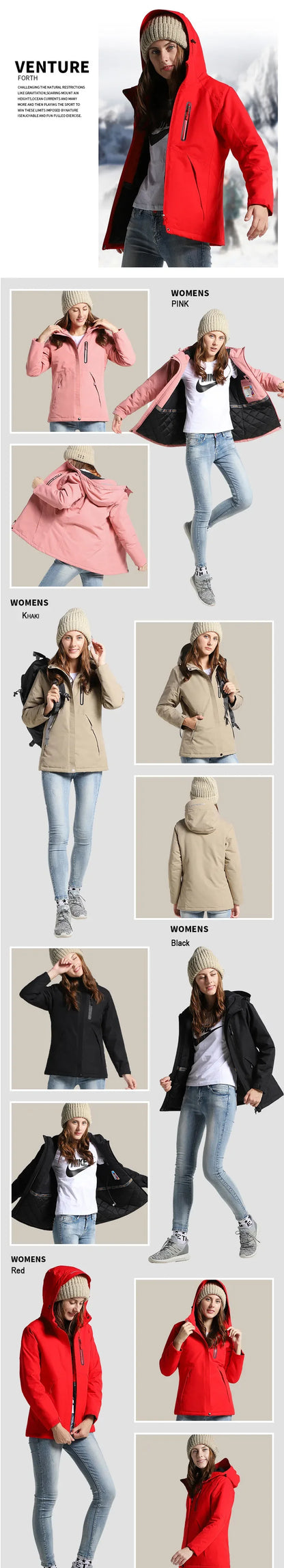 Smart Heated Jacket Waterproof Men 3 Areas Heated Vest For Women Winter Outdoor Sports Coat Warm Heating Coat Motorcycle Jacket