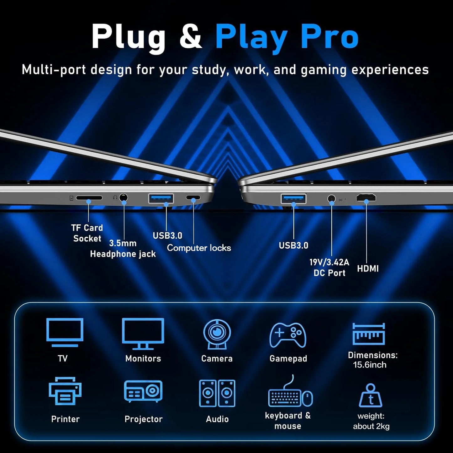 15.6" Gaming Laptop intel Core i9 10980HK Windows 11 Pro Notebook PC Gamer 16GB DDR4 1TB SSD IPS 1920*1080 Fingerprint Computer