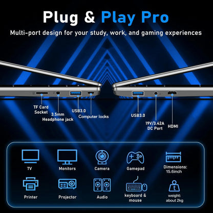 15.6" Gaming Laptop intel Core i9 10980HK Windows 11 Pro Notebook PC Gamer 16GB DDR4 1TB SSD IPS 1920*1080 Fingerprint Computer
