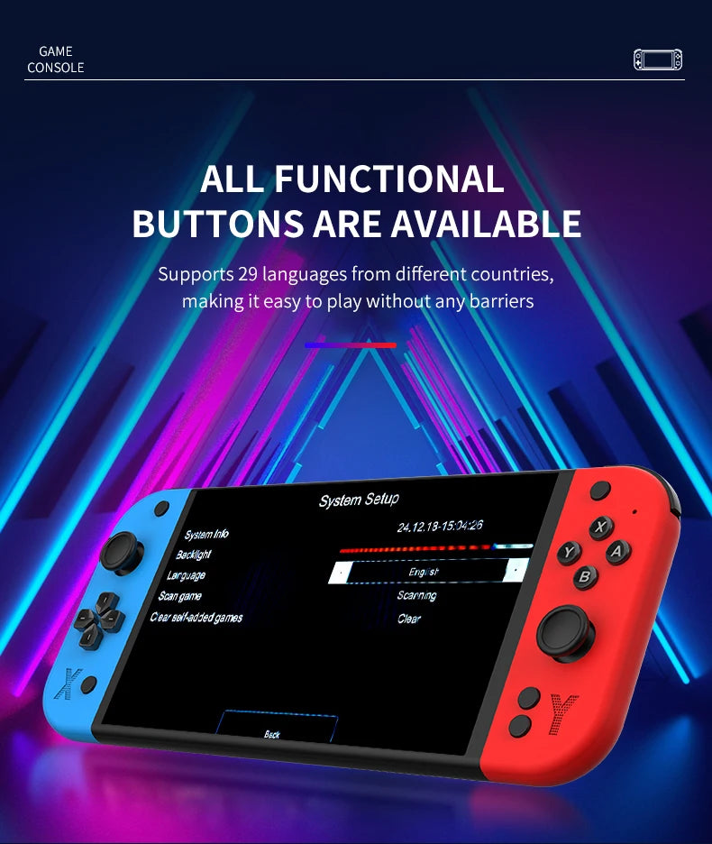G90 retro arcade handheld console offers long battery life and a lightweight, portable design, and can be connected to a TV, mak
