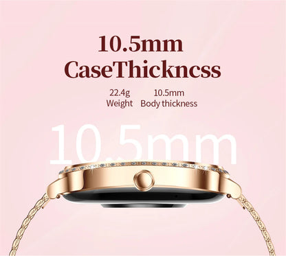 2026 Fashion Women Smart Watch Bluetooth Call Custom Watch Face Fitness Tracker IP68 Waterproof Smartwatch Woman for Android IOS