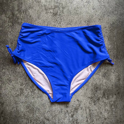 Women Swim Shorts V Cut Drawstring Bikini Swimsuit Bottom Adjustable Ruched Side Boyshorts Bathing Suit Board Shorts