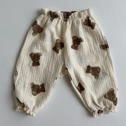Organic Cotton Baby Pants – Soft Muslin Print