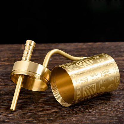 Internet Celebrity 2026 New Hookah Brass Four-purpose Portable Hookah Filter Water Pipe, Personalized Retro Gift for Men