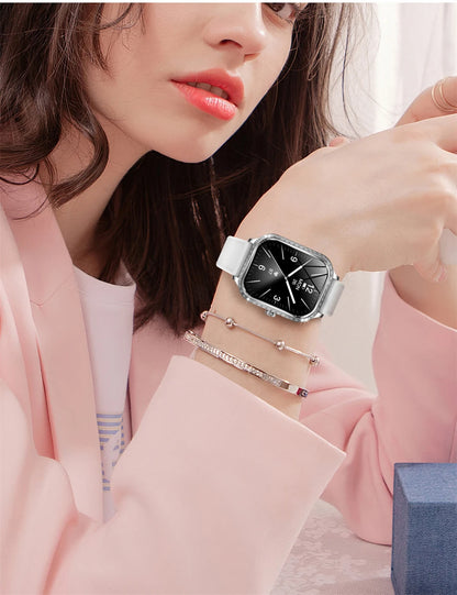 2026 Fashion Women Smart Watch Bluetooth Call Custom Watch Face Fitness Tracker IP68 Waterproof Smartwatch Woman for Android IOS
