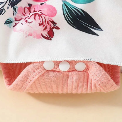 0-18 Months Infant Girl Summer Clothes Set Sleeveless Romper Dress + Headband Sweet Casual Baby Outfit