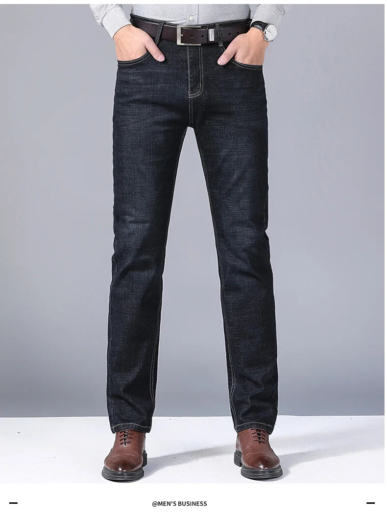 Comfort Fit Straight Denim Jeans