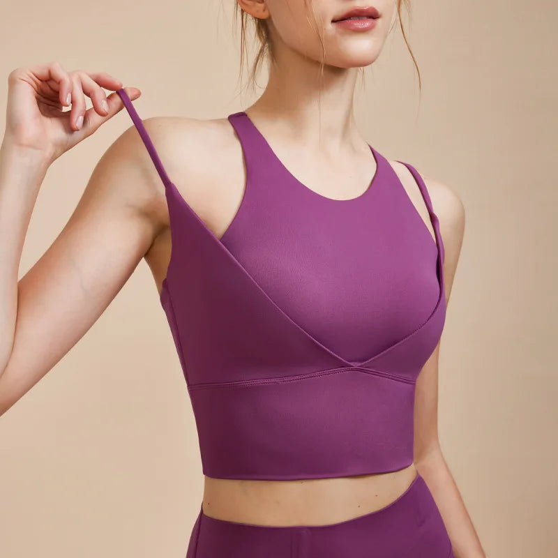 Shock Absorbing Strap Running Sports Bra