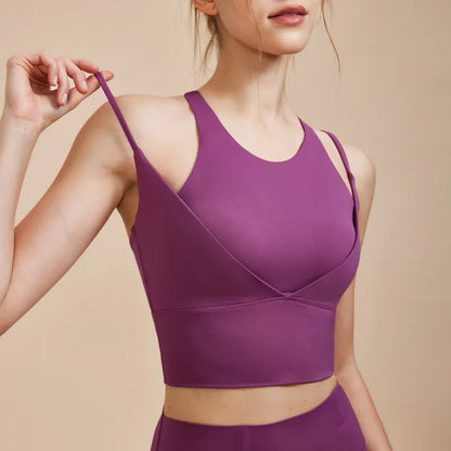 Shock Absorbing Strap Running Sports Bra