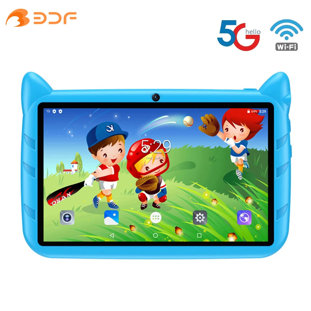 New 7 Inch 5G WiFi Tablet Quad Core 4GB RAM 64GB ROM Kids Learning Education Android Tablets Dual Cameras Google 4000mAh