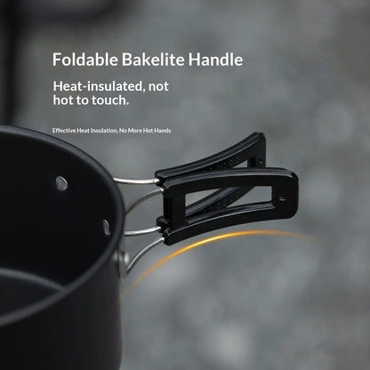 All-in-one camping cooking kit | Portable cookware suitable for backpacking trips, perfect for family camping trips.